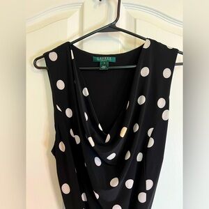 💙 4 for $40 💙 Lauren Ralph Lauren Black and White polka Dot dress